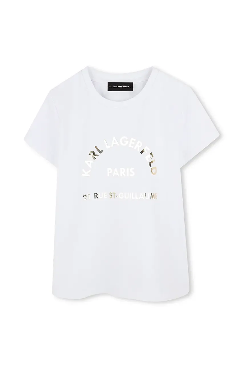 Karl Lagerfeld tricou copii culoarea alb, Z30447