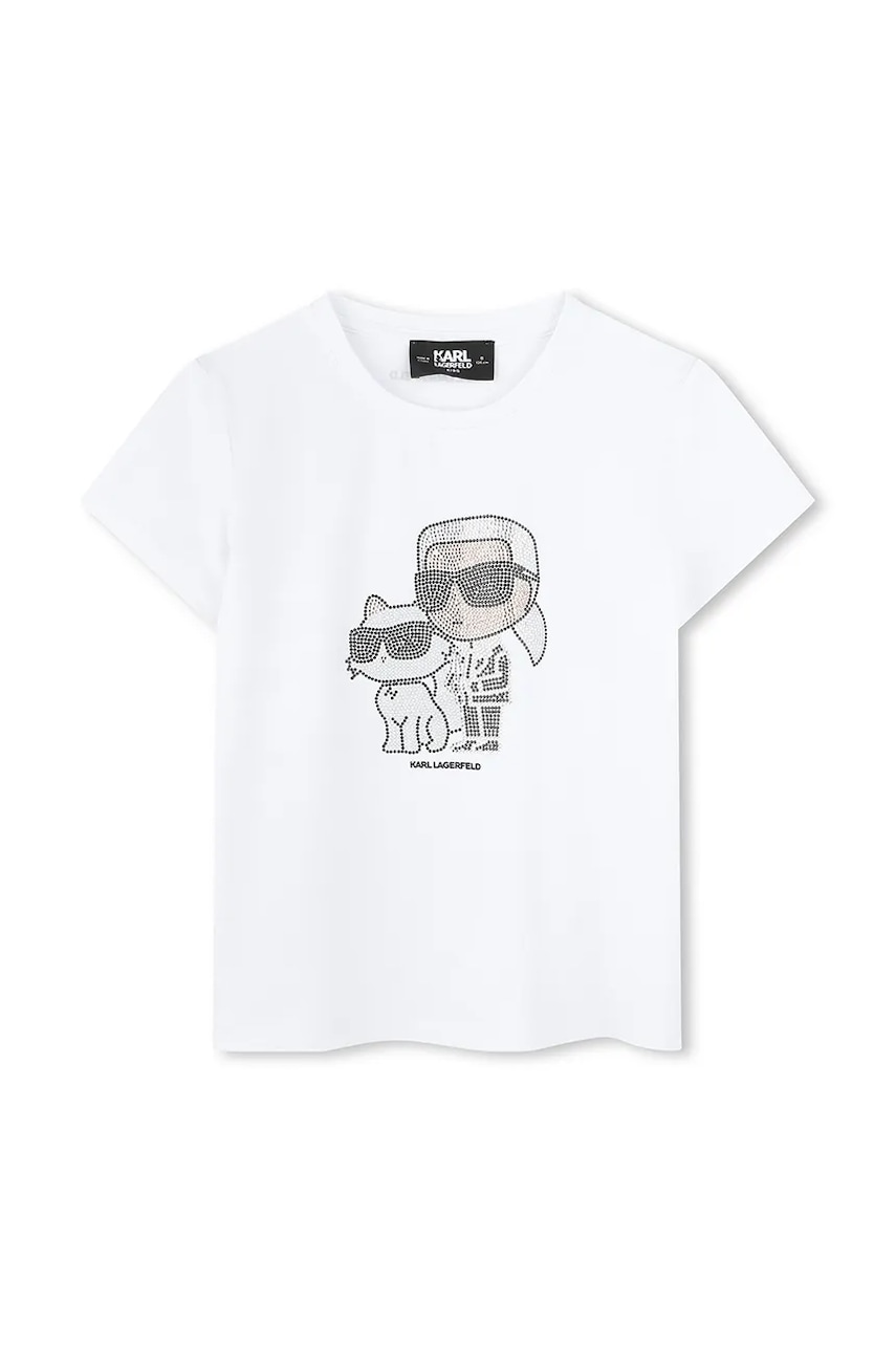 Karl Lagerfeld tricou copii culoarea alb, Z30489