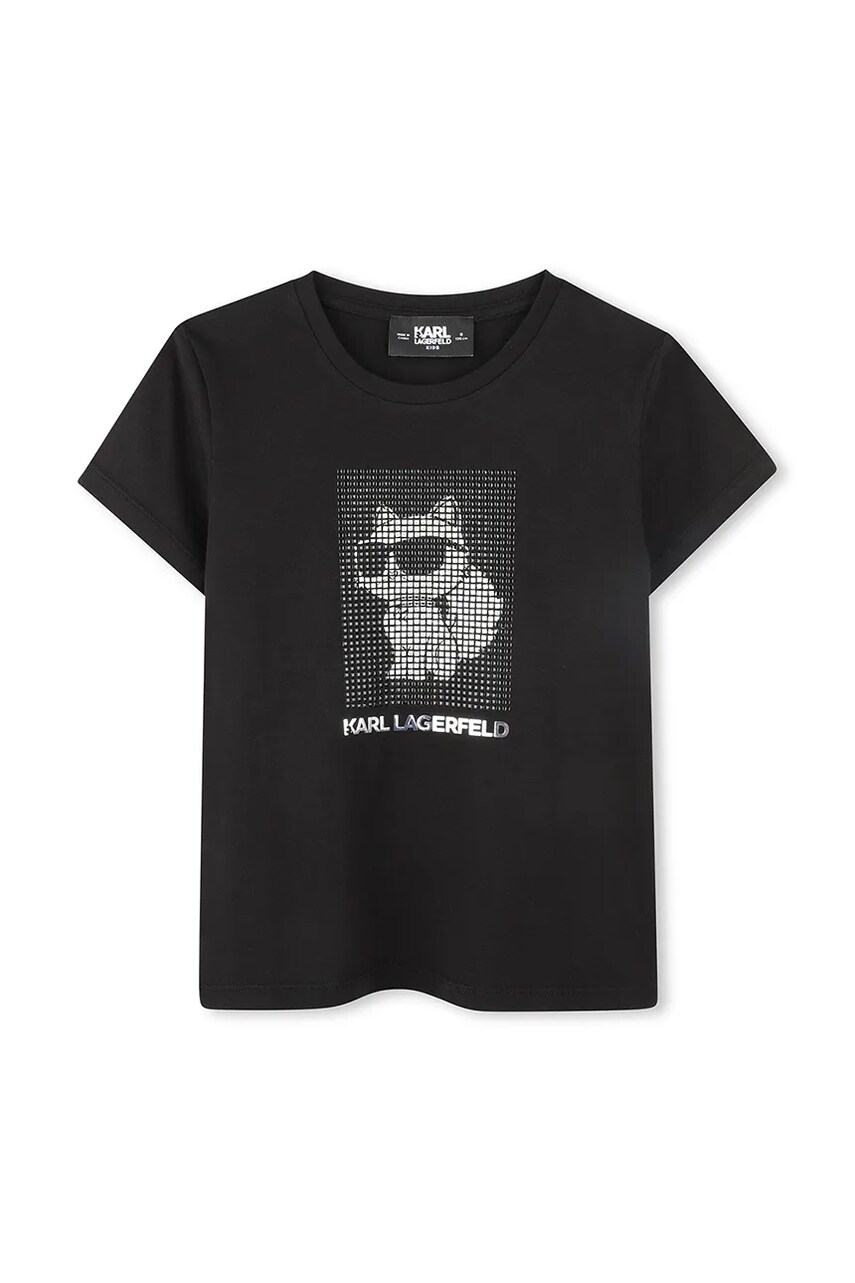Karl Lagerfeld tricou copii culoarea negru, Z30489