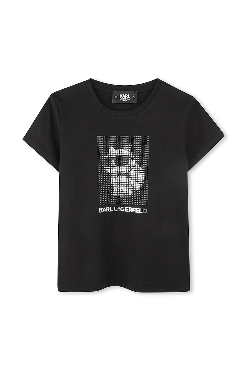 Karl Lagerfeld tricou copii culoarea negru, Z30489