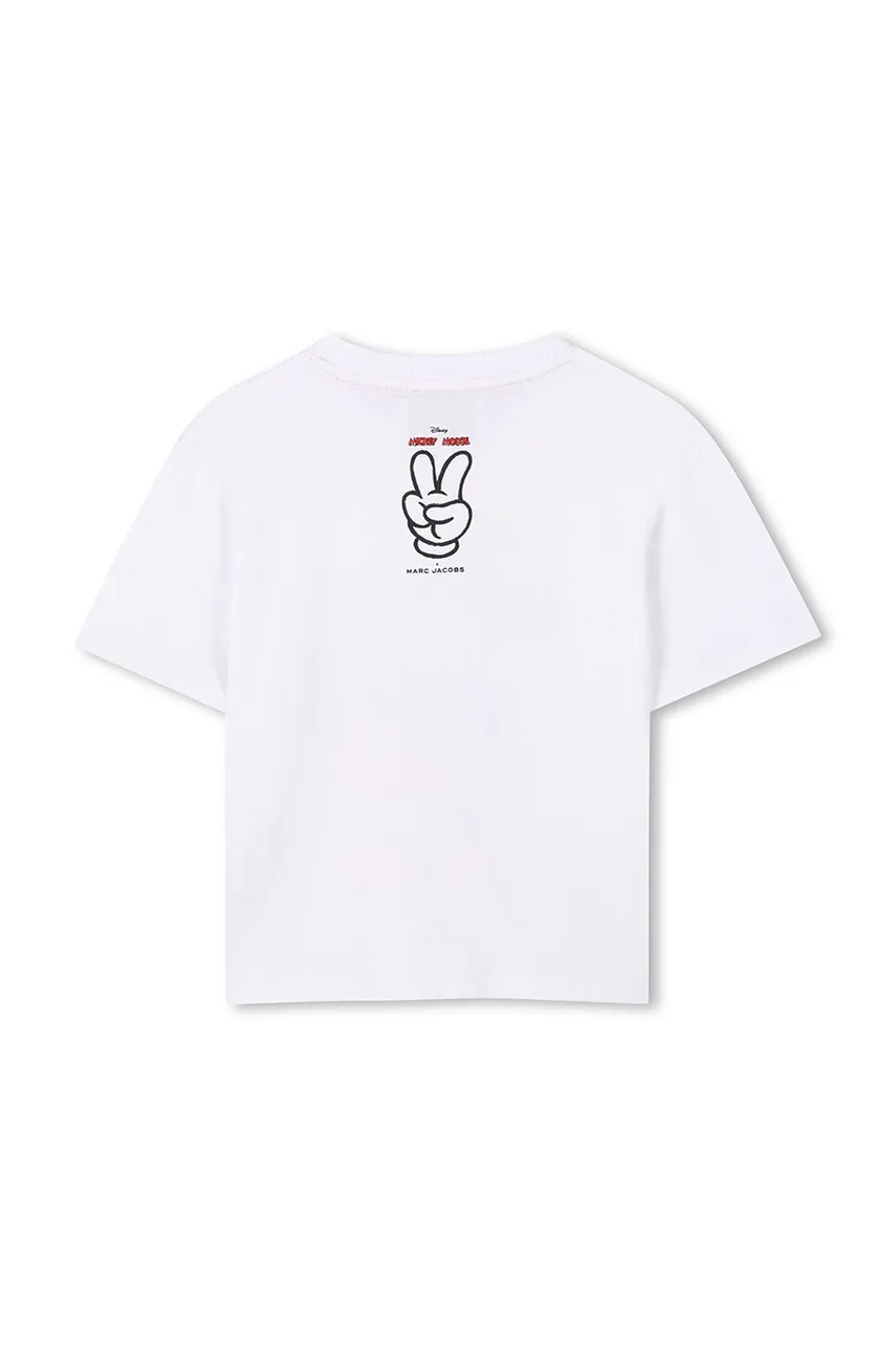 Детская хлопковая футболка Marc Jacobs цвет белый W60454