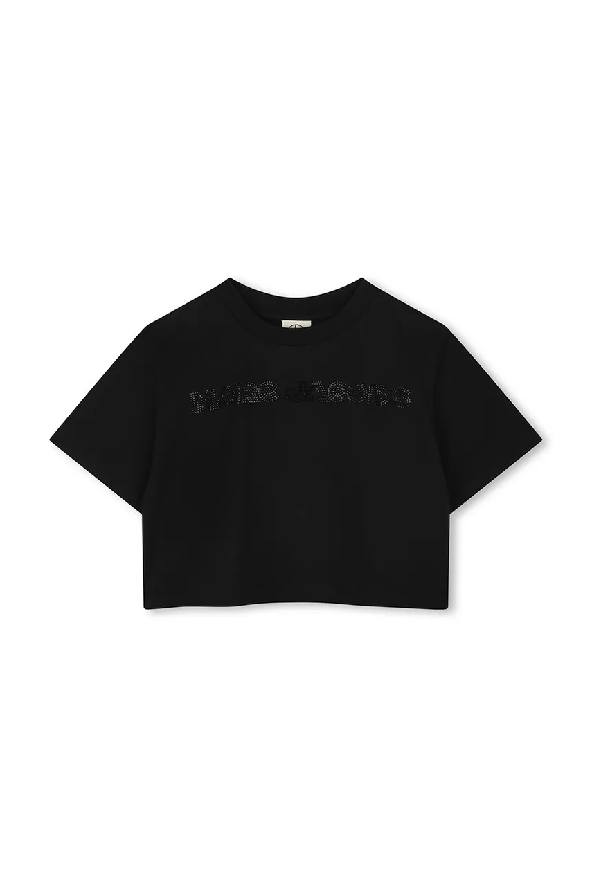 Детская хлопковая футболка Marc Jacobs цвет чёрный W60461