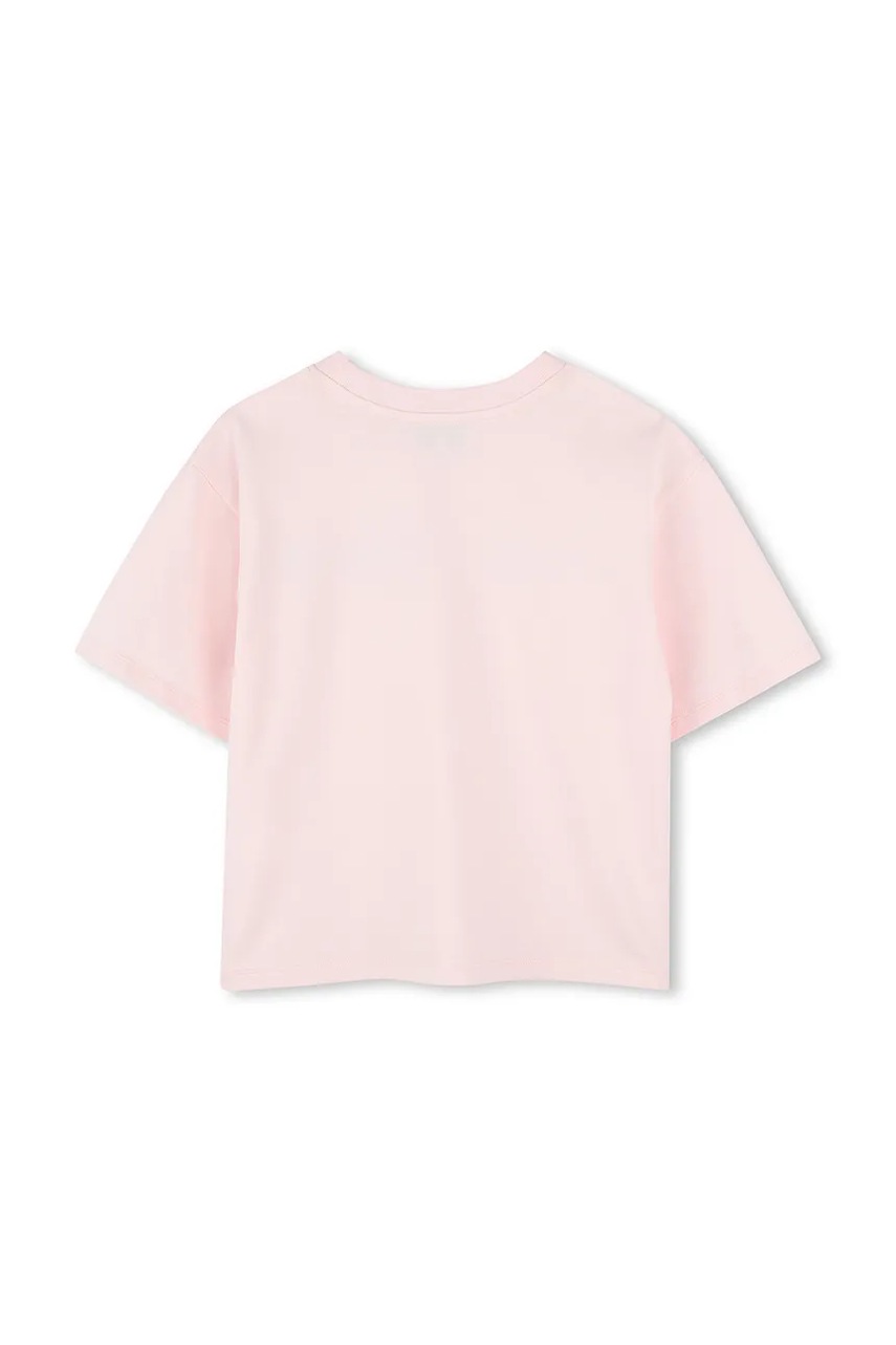 Детская хлопковая футболка Marc Jacobs цвет розовый W60463
