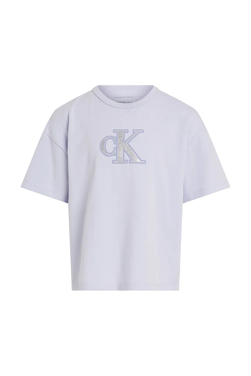 Дитяча футболка Calvin Klein Jeans колір фіолетовий IG0IG02863