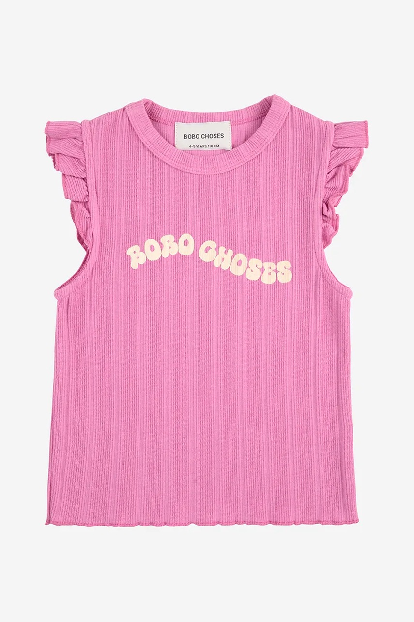 Детский топ Bobo Choses Wavy цвет розовый 125AC024