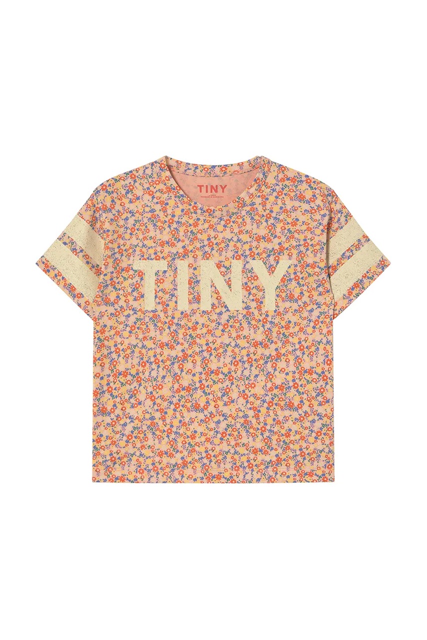 Дитяча бавовняна футболка Tinycottons GARDEN TEE колір помаранчевий SS25-018