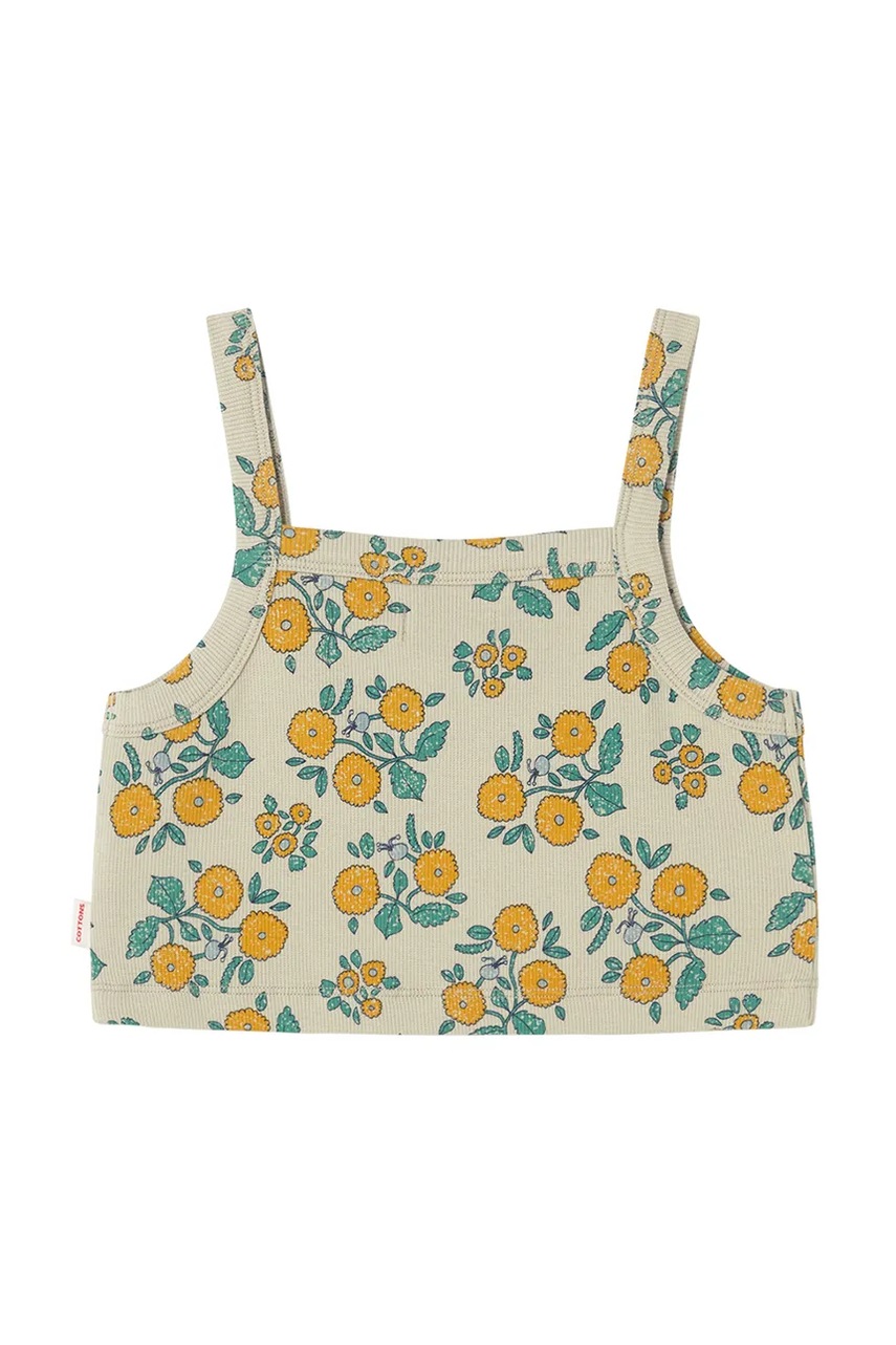 Tinycottons gyerek top FLOWERS TOP bézs, SS25-040 termék 2. képe