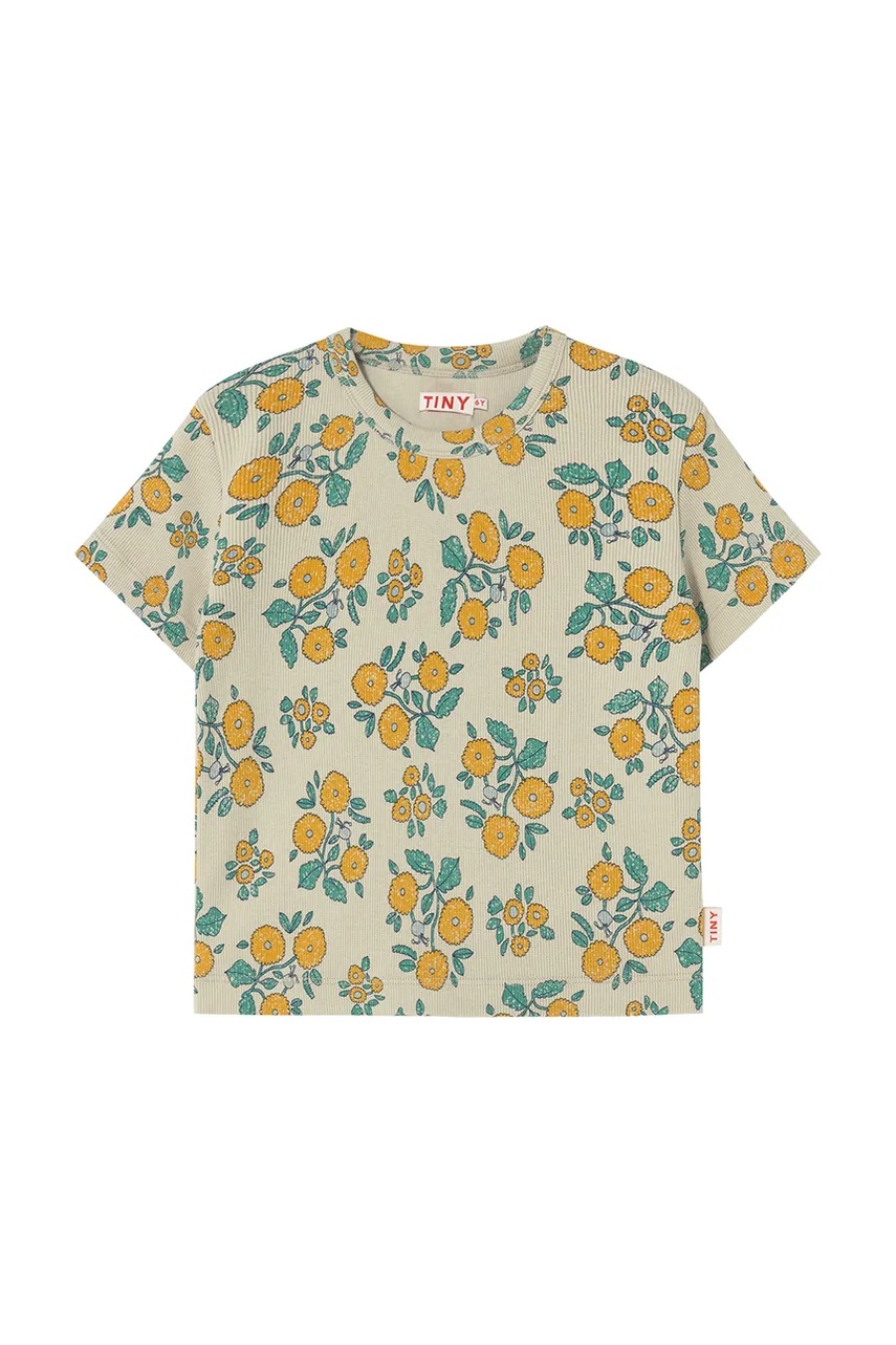 Детская футболка Tinycottons FLOWERS TEE цвет бежевый SS25-042 Детская футболка Tinycottons FLOWERS TEE цвет бежевый SS25-042