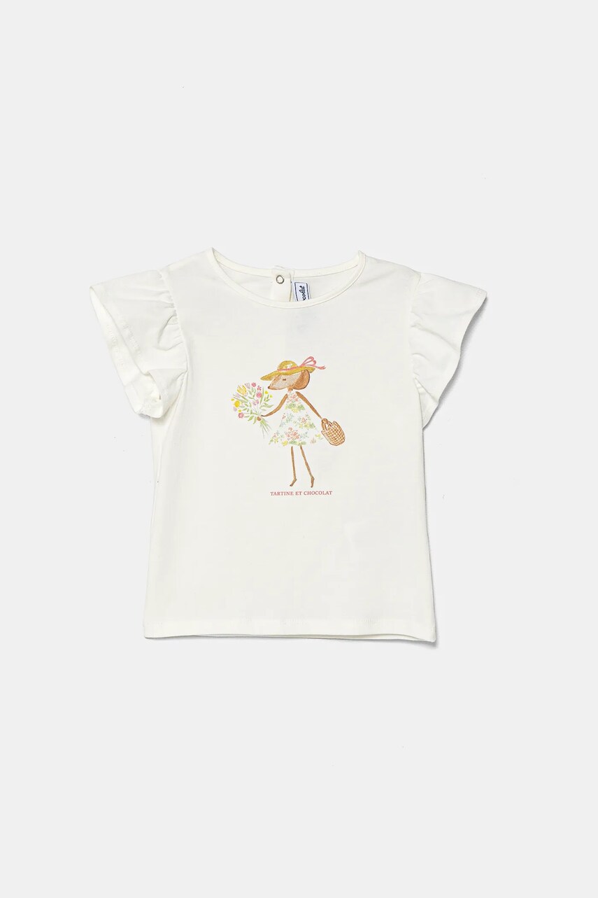 Tartine et Chocolat tricou bebe culoarea bej, CA10011