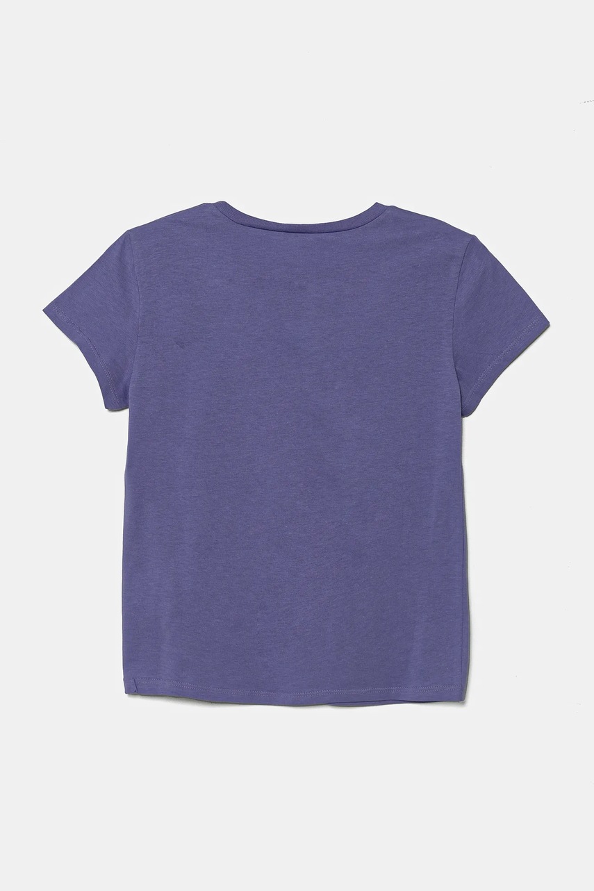 Детская хлопковая футболка United Colors of Benetton цвет фиолетовый 3I1XC10MZ