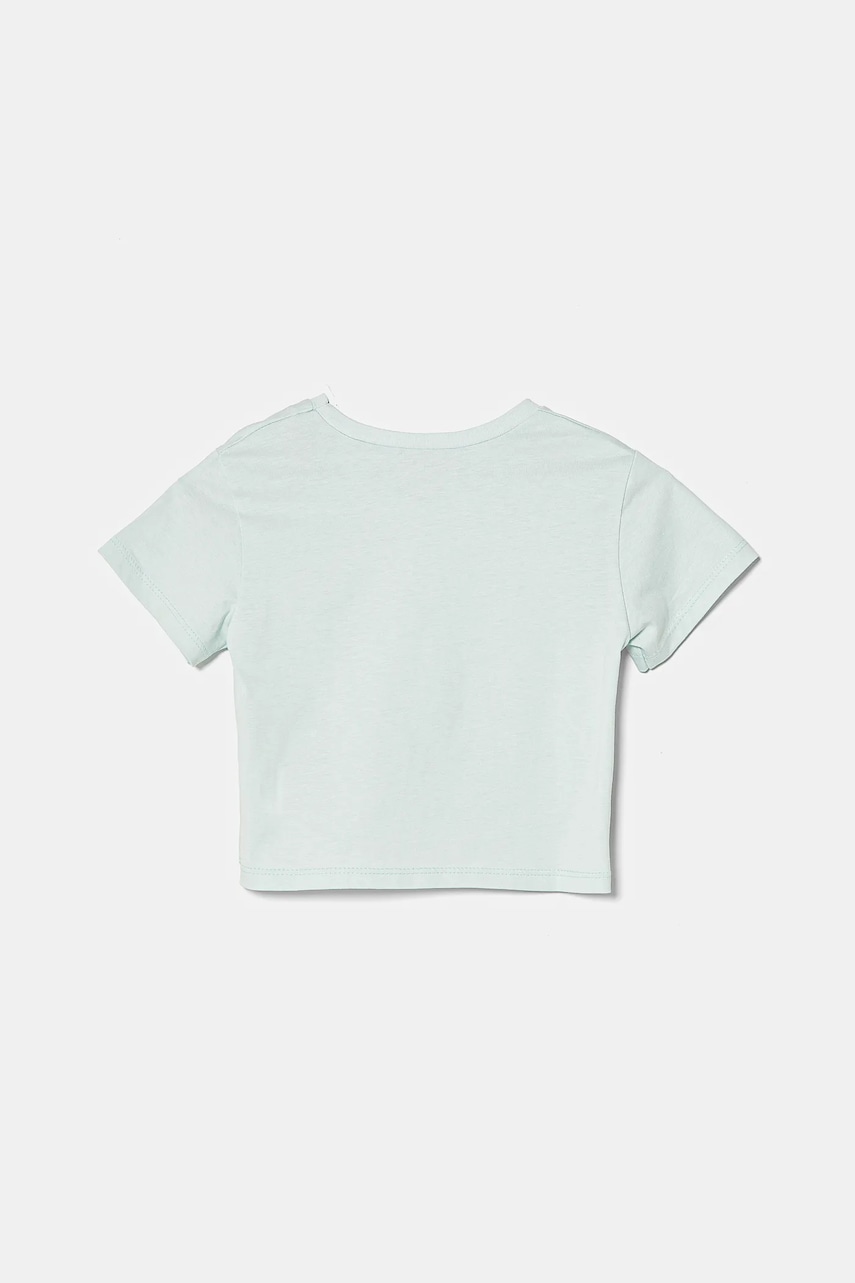 Детская хлопковая футболка United Colors of Benetton цвет бирюзовый 35RYG10HQ Детская хлопковая футболка United Colors of Benetton цвет бирюзовый 35RYG10HQ