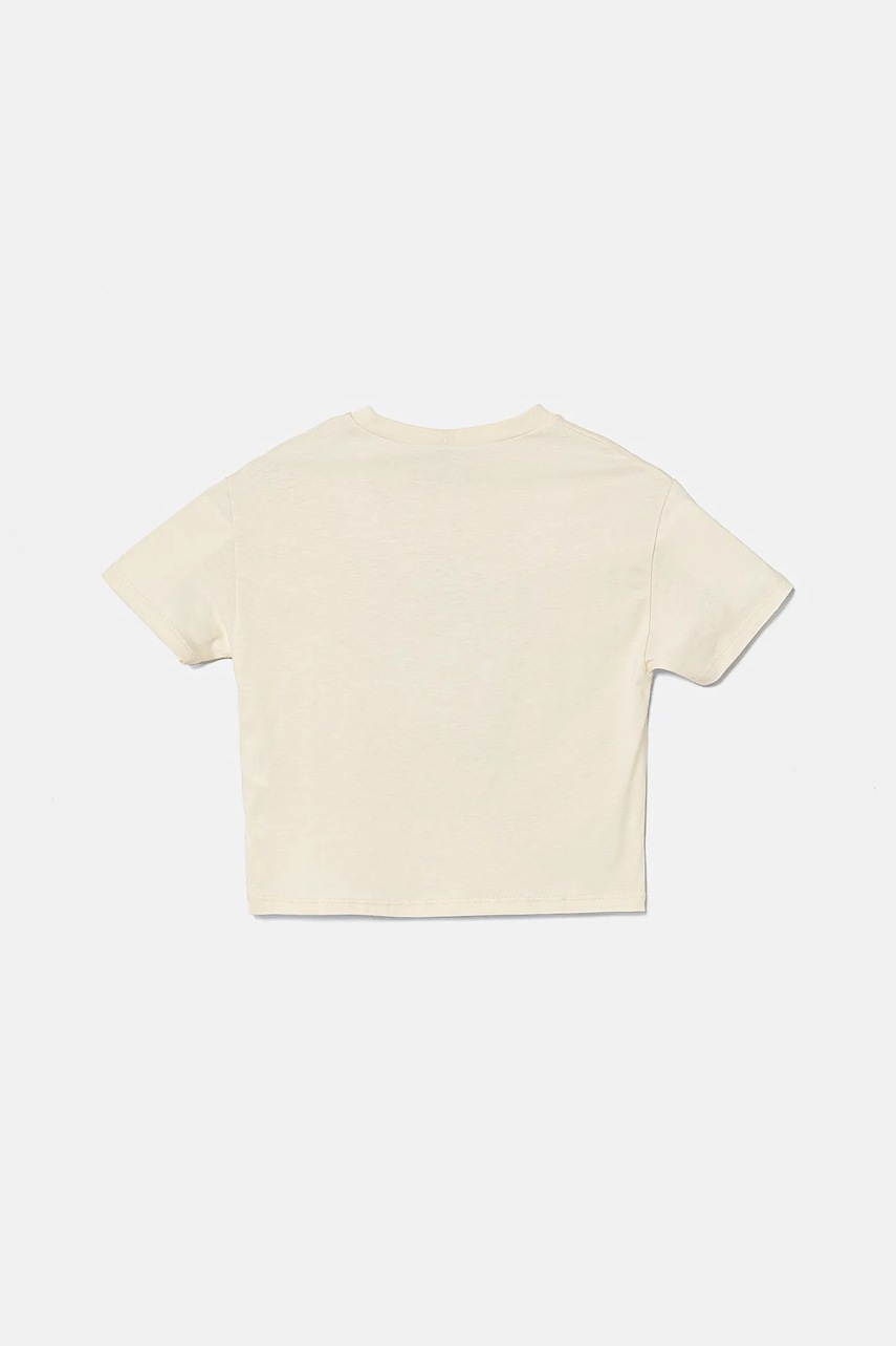 Детская хлопковая футболка United Colors of Benetton цвет бежевый 35RYC10MV