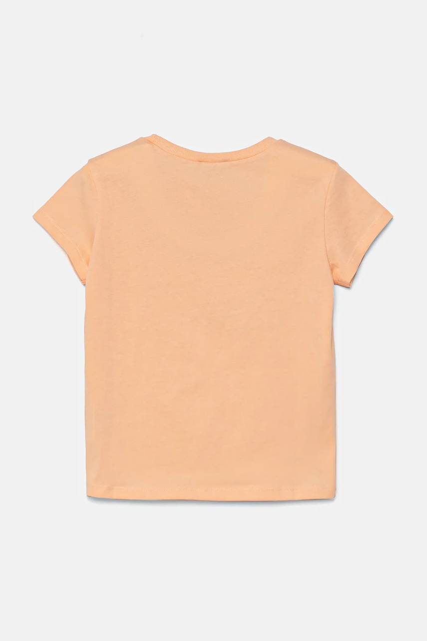 Детская хлопковая футболка United Colors of Benetton цвет оранжевый 3I1XG10J1 Детская хлопковая футболка United Colors of Benetton цвет оранжевый 3I1XG10J1