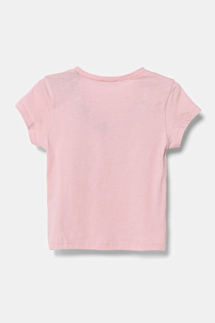 Детская хлопковая футболка United Colors of Benetton цвет розовый 3I1XG10J1