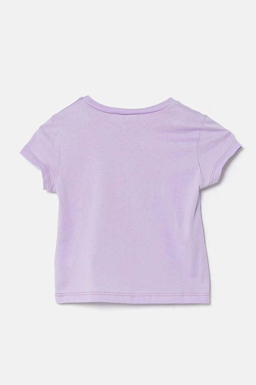 Детская хлопковая футболка United Colors of Benetton цвет фиолетовый 3I1XG10HU