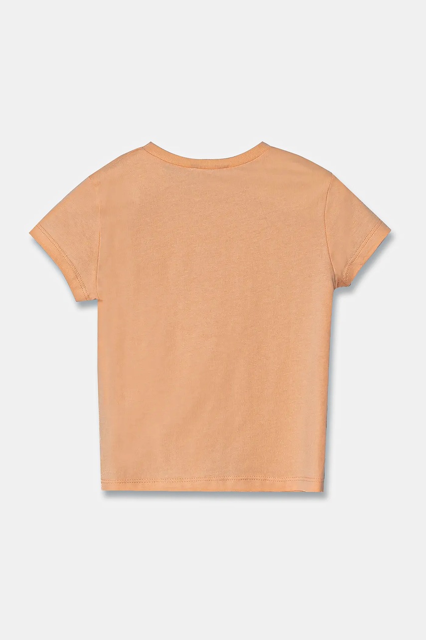 Детская хлопковая футболка United Colors of Benetton цвет оранжевый 3I1XG10HU