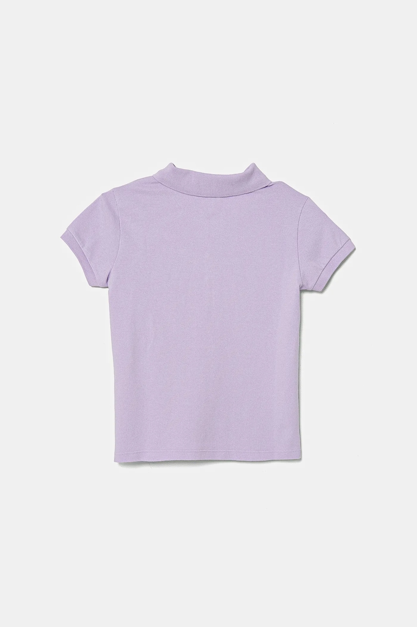 Детское поло United Colors of Benetton цвет фиолетовый с воротником 3WG9G300A Детское поло United Colors of Benetton цвет фиолетовый с воротником 3WG9G300A
