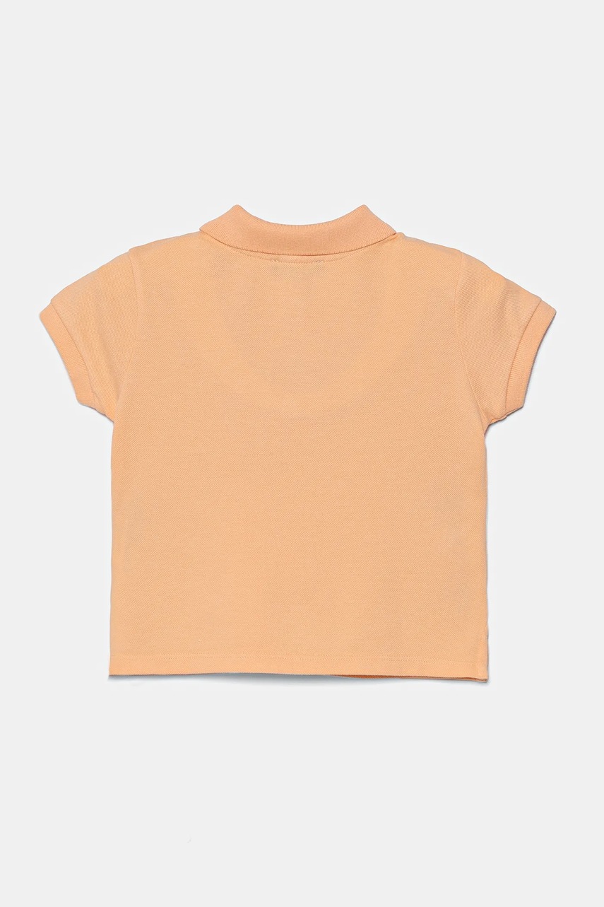Детское поло United Colors of Benetton цвет оранжевый с воротником 3WG9G300A