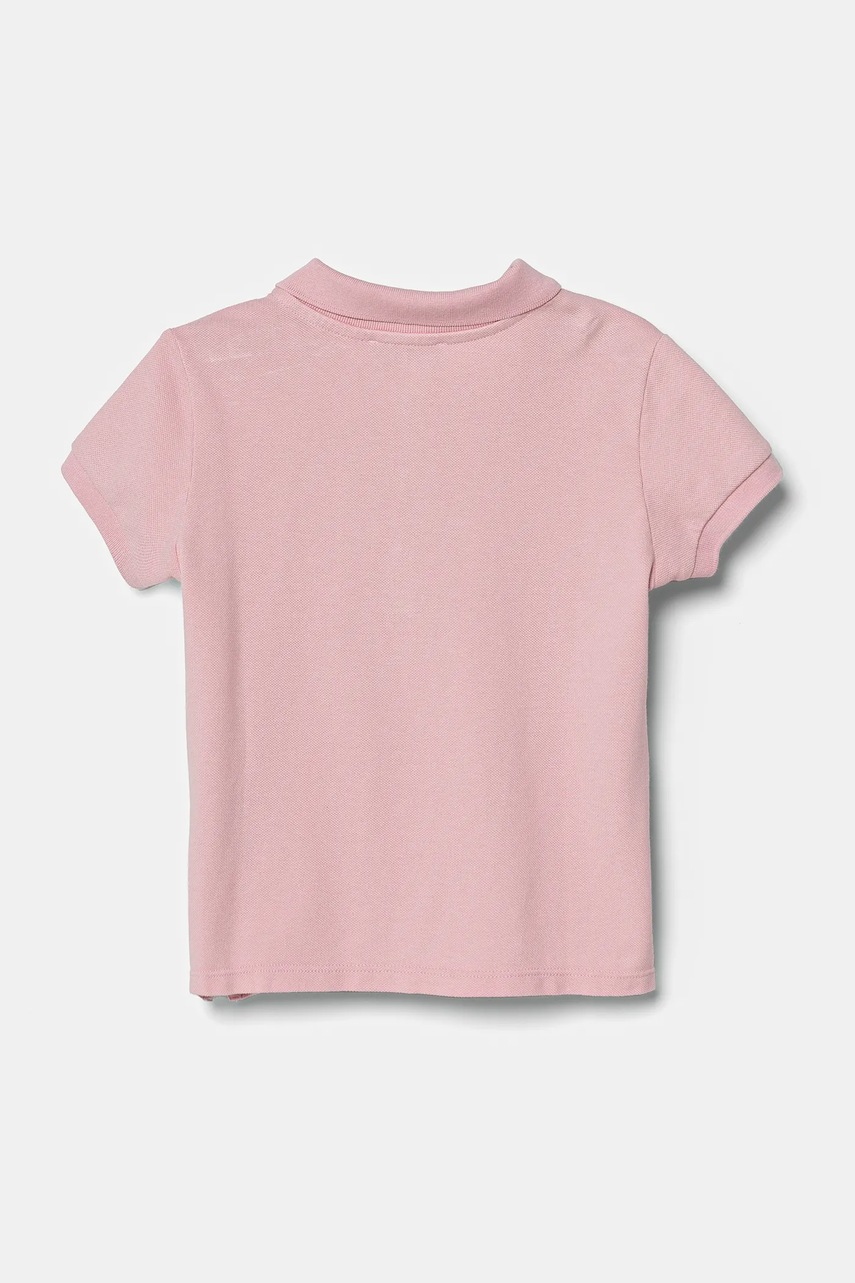 Детское поло United Colors of Benetton цвет розовый с воротником 3WG9G300A Детское поло United Colors of Benetton цвет розовый с воротником 3WG9G300A