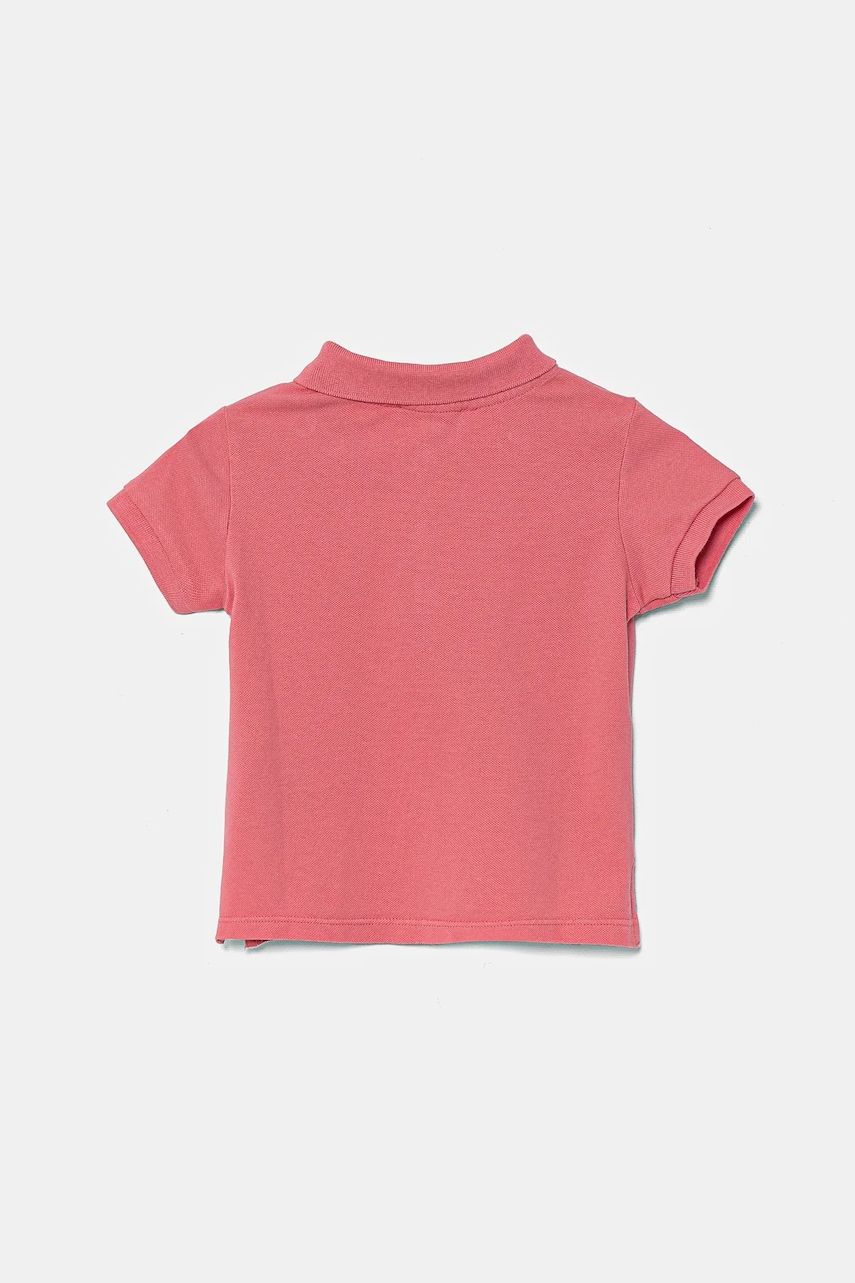 Детское поло United Colors of Benetton цвет розовый с воротником 3WG9G300A Детское поло United Colors of Benetton цвет розовый с воротником 3WG9G300A
