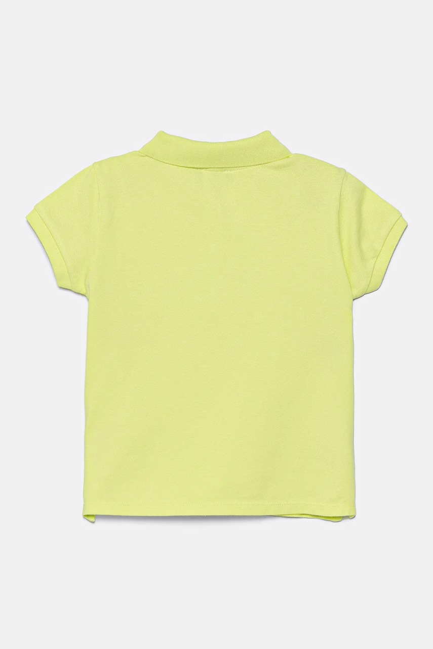 Детское поло United Colors of Benetton цвет зелёный с воротником 3WG9G300A Детское поло United Colors of Benetton цвет зелёный с воротником 3WG9G300A