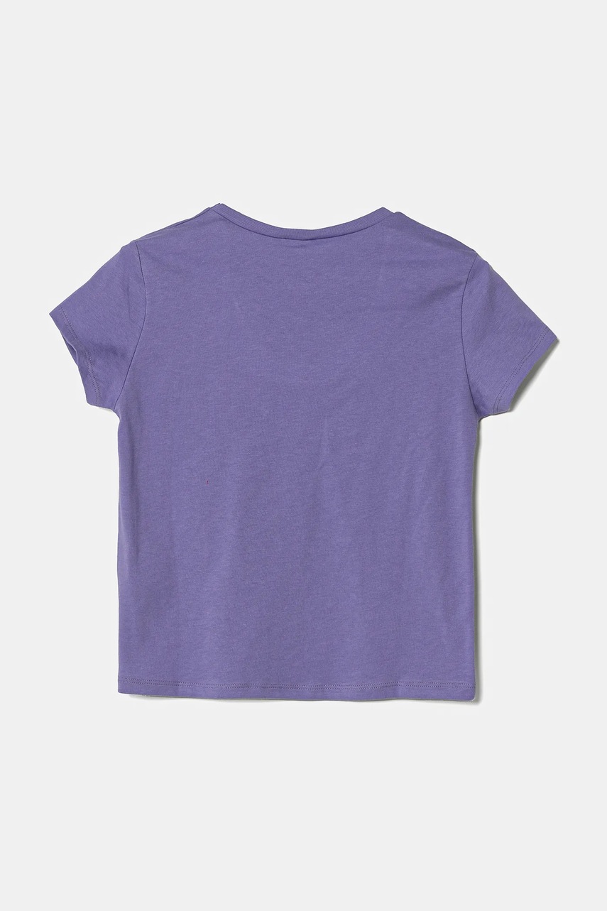 Детская хлопковая футболка United Colors of Benetton цвет фиолетовый 3I1XC109V Детская хлопковая футболка United Colors of Benetton цвет фиолетовый 3I1XC109V