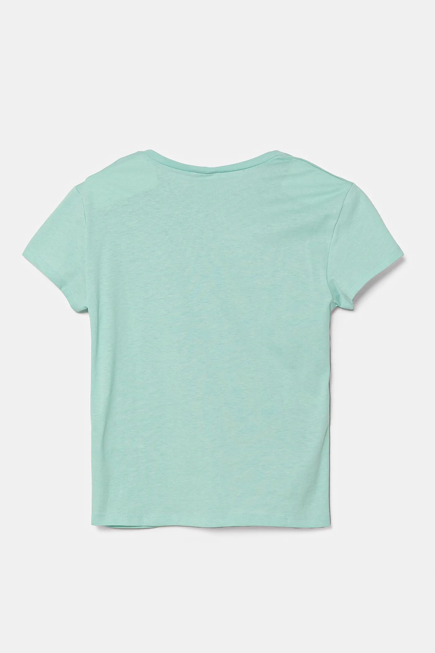 Детская хлопковая футболка United Colors of Benetton цвет бирюзовый 3I1XC109V