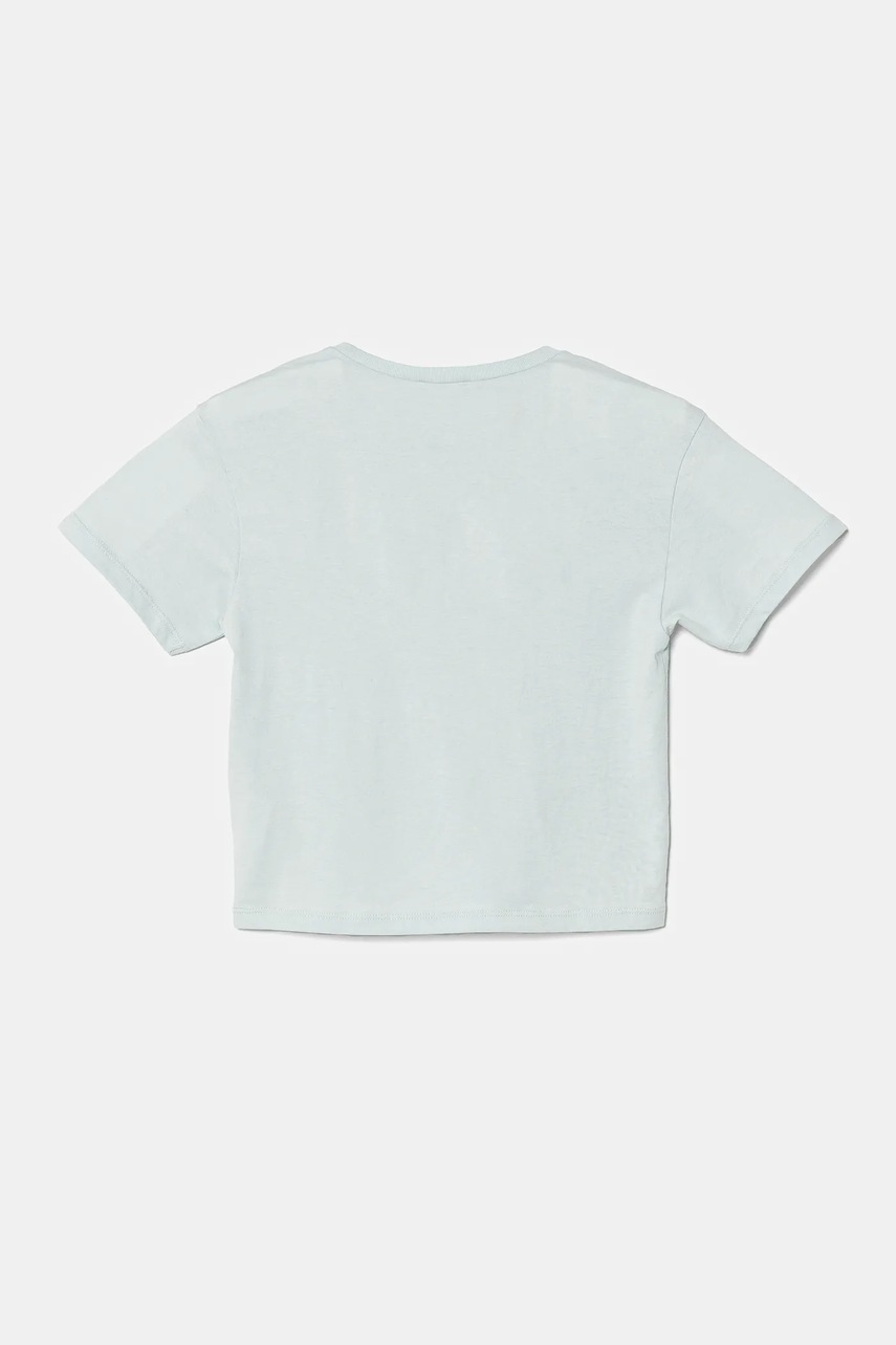 Детская хлопковая футболка United Colors of Benetton цвет бирюзовый 3I1XG10IK