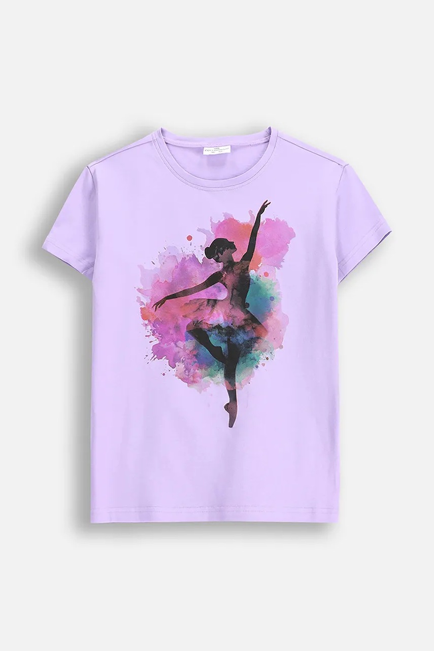 Coccodrillo tricou copii culoarea violet, EVERYDAY GIRL
