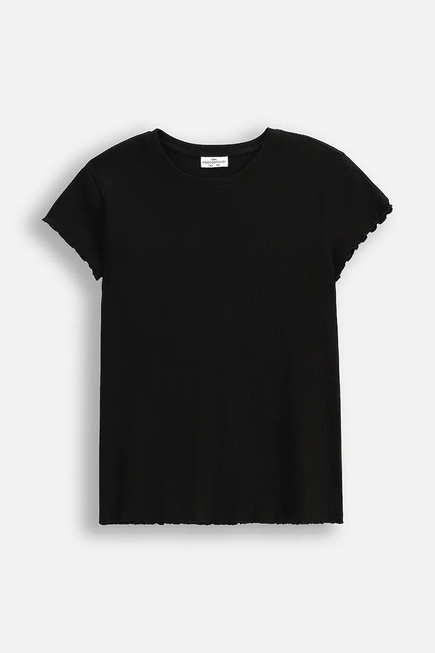 Coccodrillo tricou copii culoarea negru, EVERYDAY GIRL Coccodrillo tricou copii culoarea negru, EVERYDAY GIRL