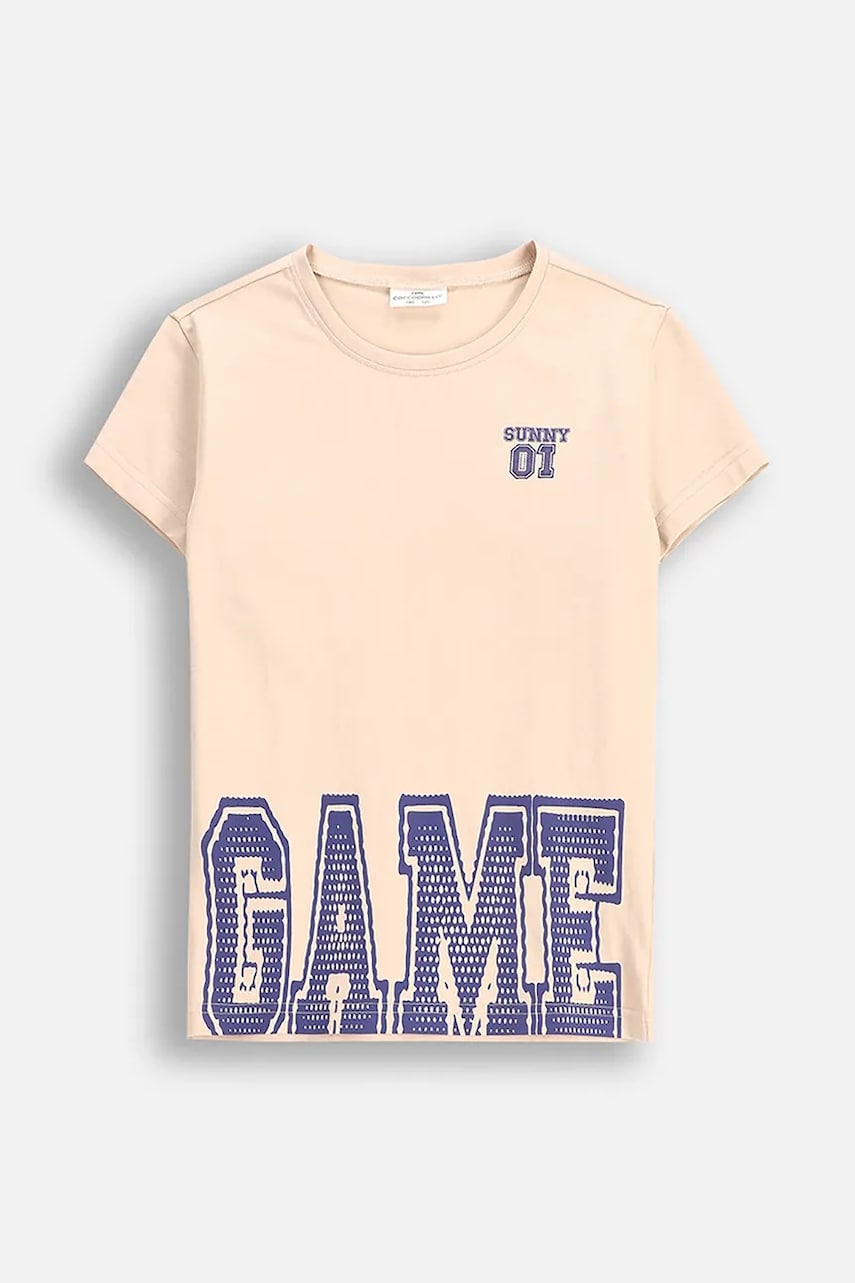 Coccodrillo tricou copii culoarea bej, EVERYDAY GIRL Coccodrillo tricou copii culoarea bej, EVERYDAY GIRL