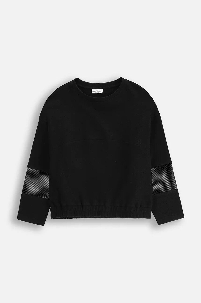Coccodrillo longsleeve din bumbac pentru copii culoarea negru, COSMIC GIRL JUNIOR Coccodrillo longsleeve din bumbac pentru copii culoarea negru, COSMIC GIRL JUNIOR