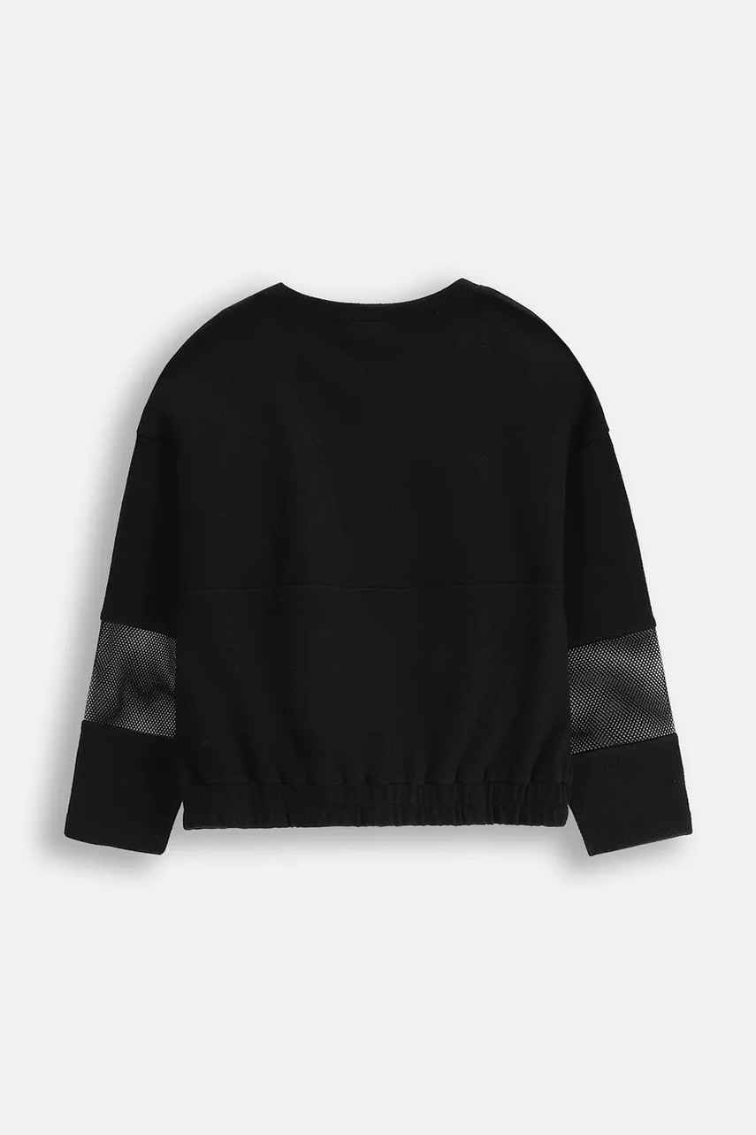 Хлопковый детский лонгслив Coccodrillo цвет чёрный COSMIC GIRL JUNIOR