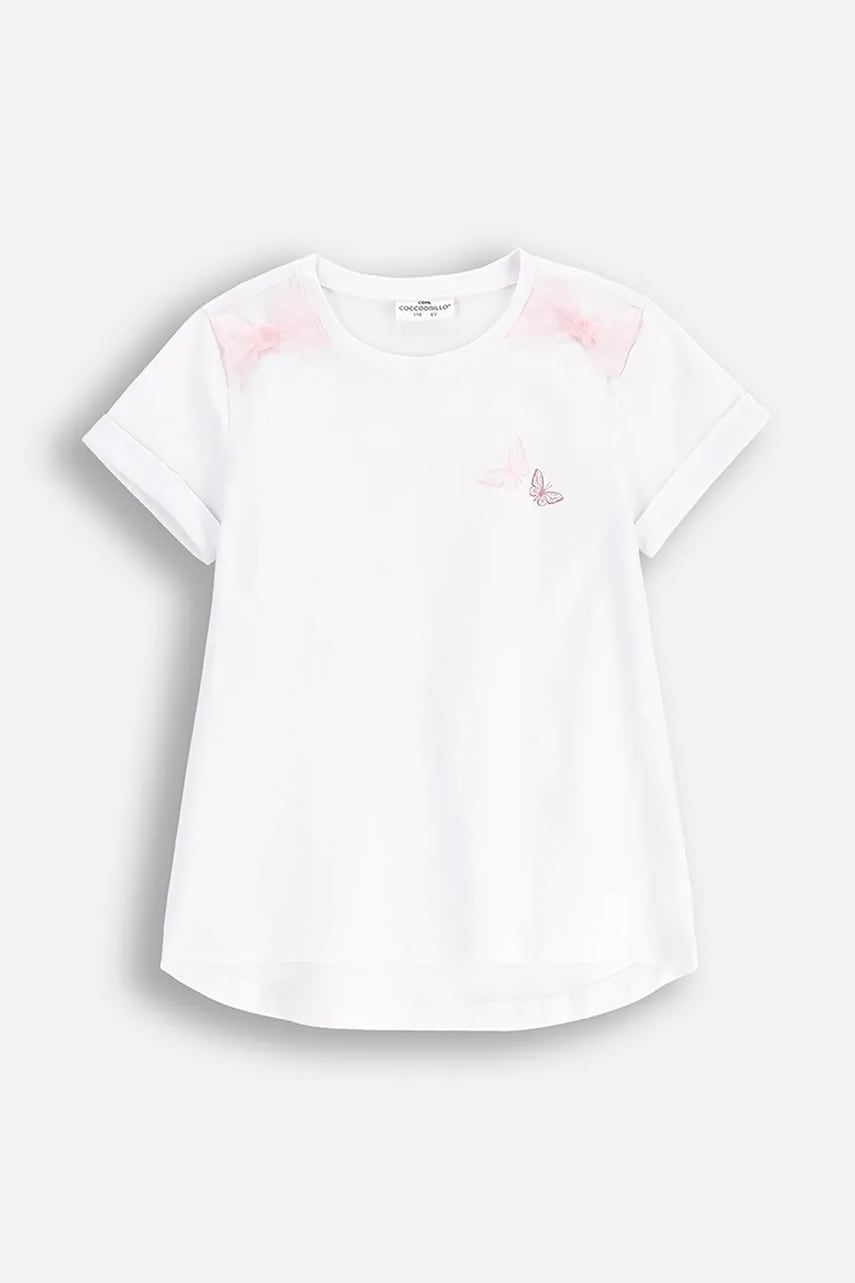 Coccodrillo tricou copii culoarea alb, DREAM DIARIES GIRL KIDS Coccodrillo tricou copii culoarea alb, DREAM DIARIES GIRL KIDS