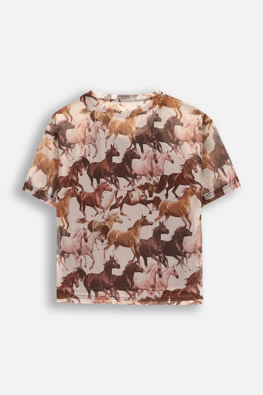 Детская футболка Coccodrillo цвет бежевый NOSTALGIC MEADOW GIRL JUNIOR