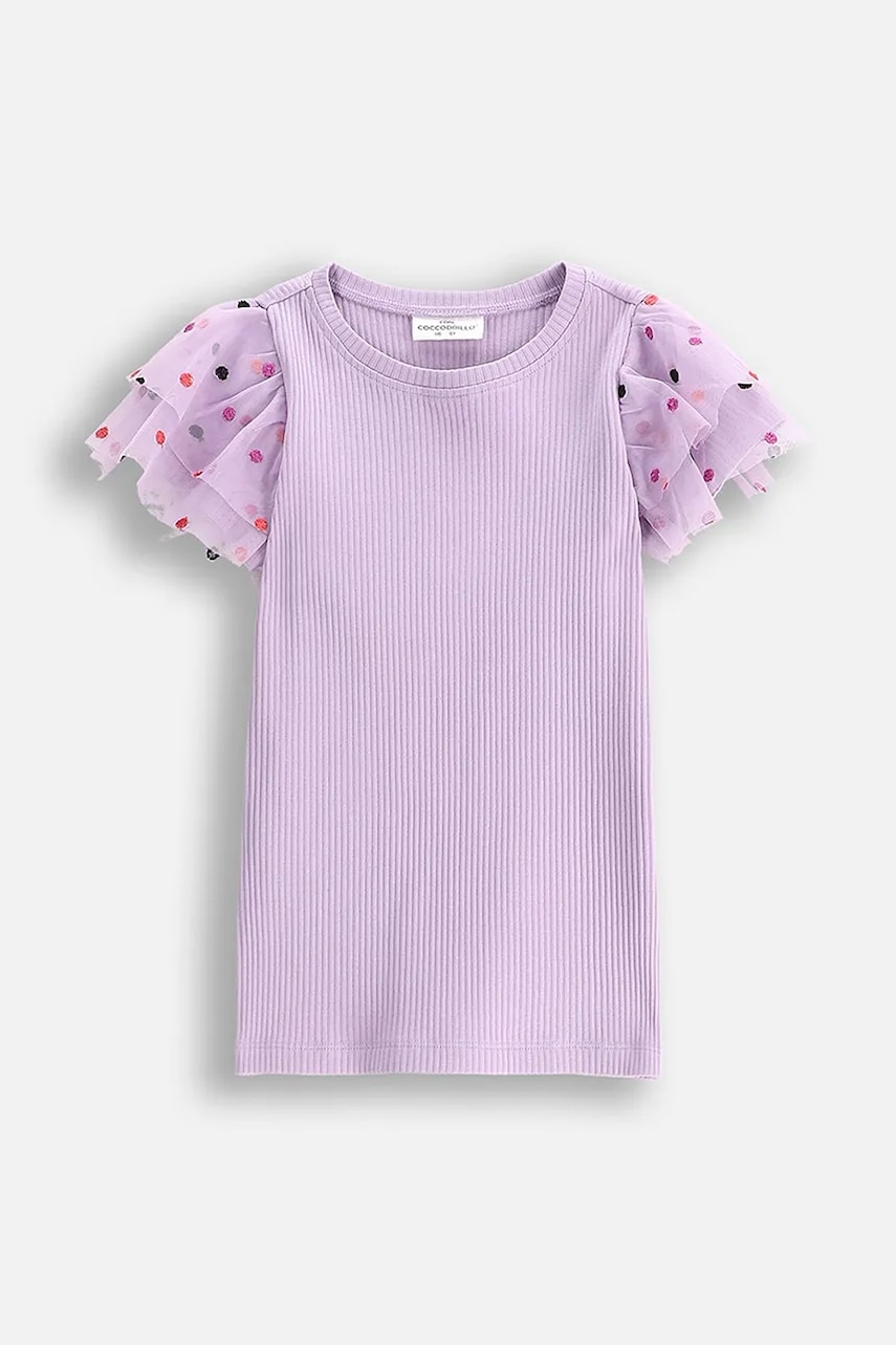 Coccodrillo tricou culoarea violet, REBEL GIRL KIDS