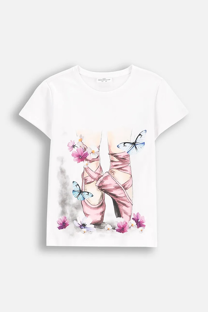 Coccodrillo tricou copii culoarea bej, EVERYDAY GIRL