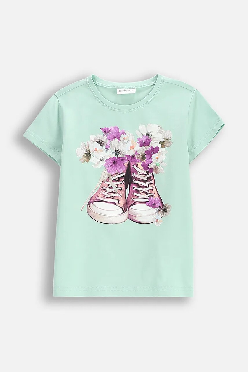 Coccodrillo tricou copii culoarea turcoaz, EVERYDAY GIRL