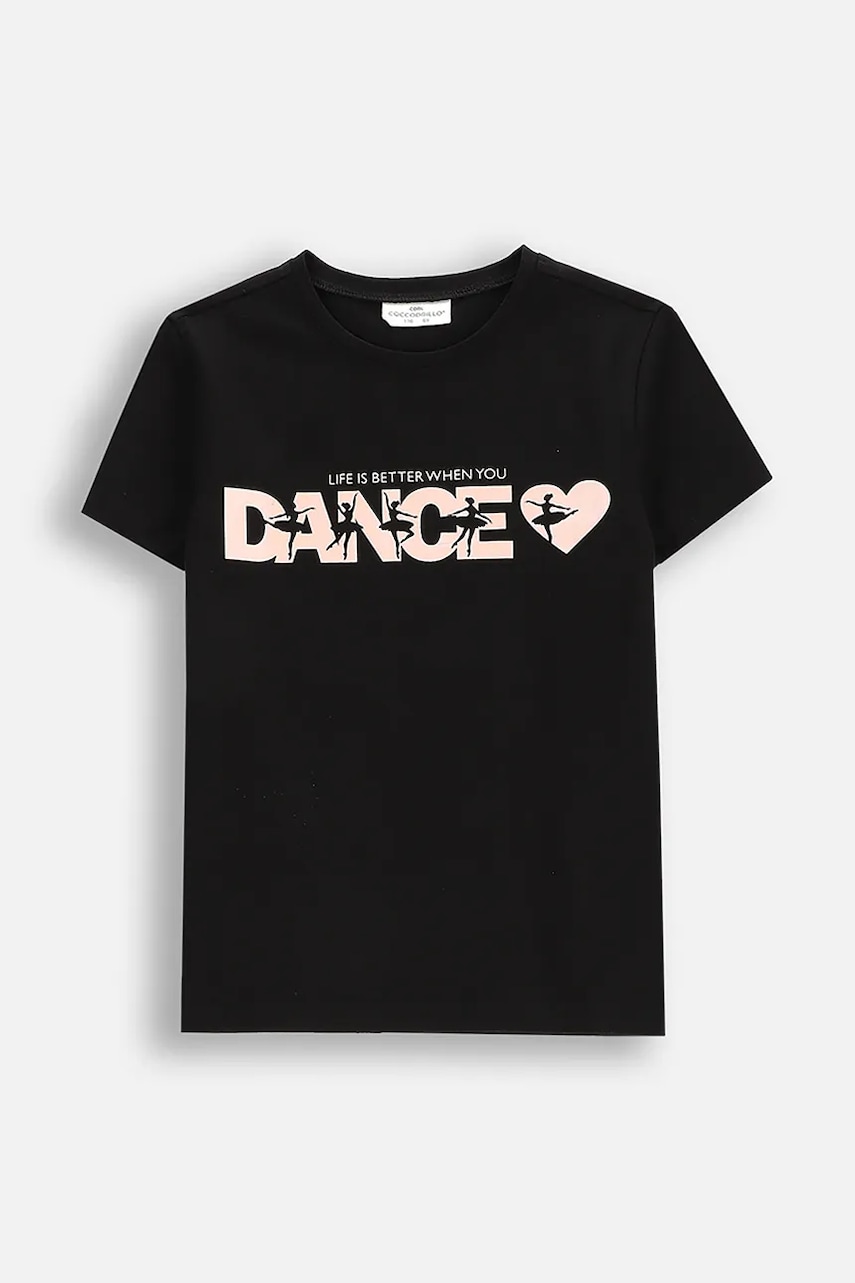 Coccodrillo tricou culoarea negru, EVERYDAY GIRL Coccodrillo tricou culoarea negru, EVERYDAY GIRL