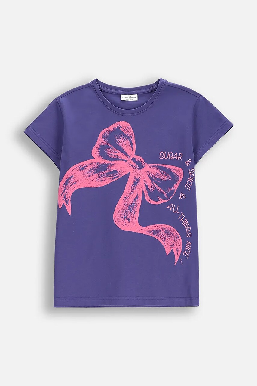 Coccodrillo tricou copii culoarea violet, EVERYDAY GIRL