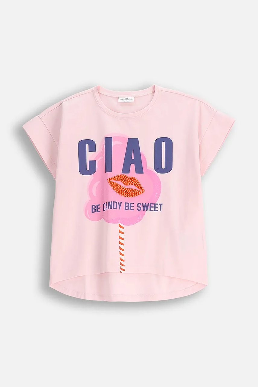 Coccodrillo tricou culoarea roz, HOLIDAY SPLASH GIRL JUNIOR