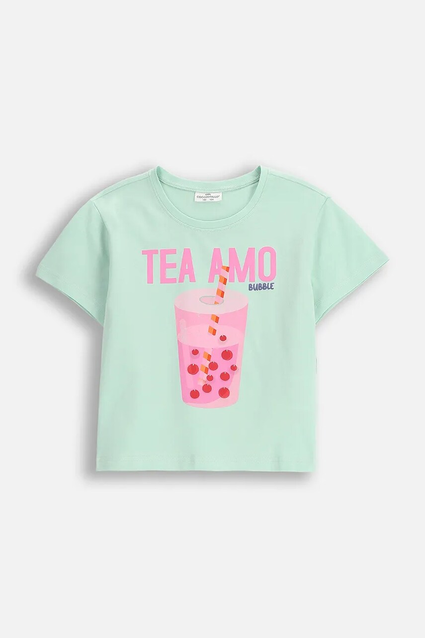 Coccodrillo tricou culoarea verde, HOLIDAY SPLASH GIRL JUNIOR