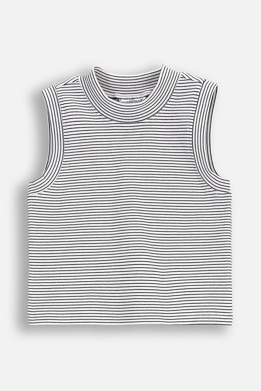 Детский хлопковый топ Coccodrillo цвет синий HOLIDAY SPLASH GIRL JUNIOR