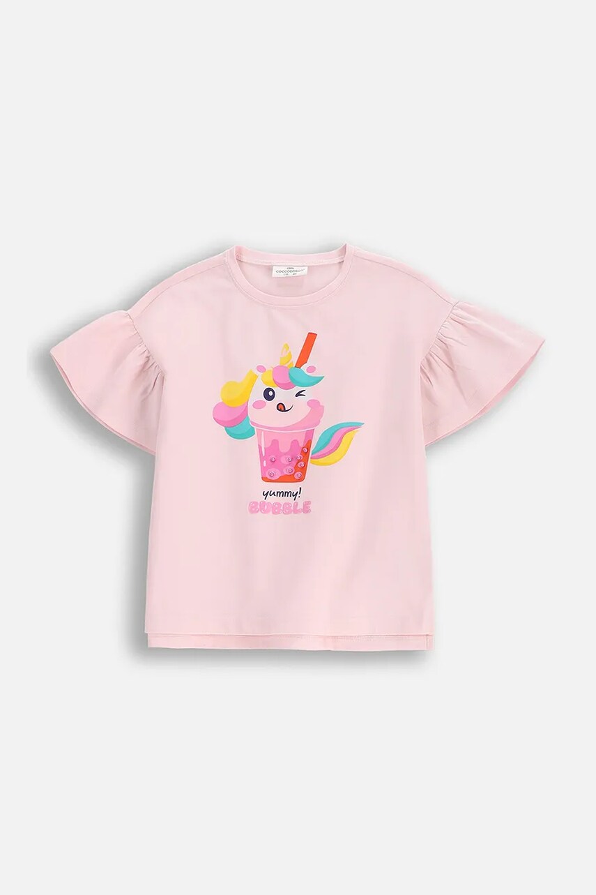 Coccodrillo tricou culoarea roz, HOLIDAY SPLASH GIRL KIDS