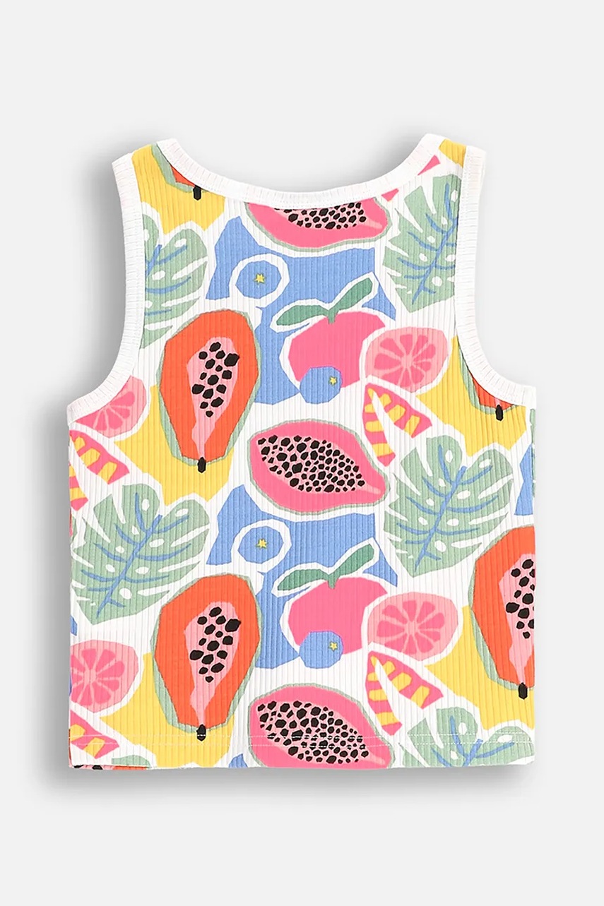 Детская футболка Coccodrillo цвет белый TROPICAL STORY GIRL JUNIOR