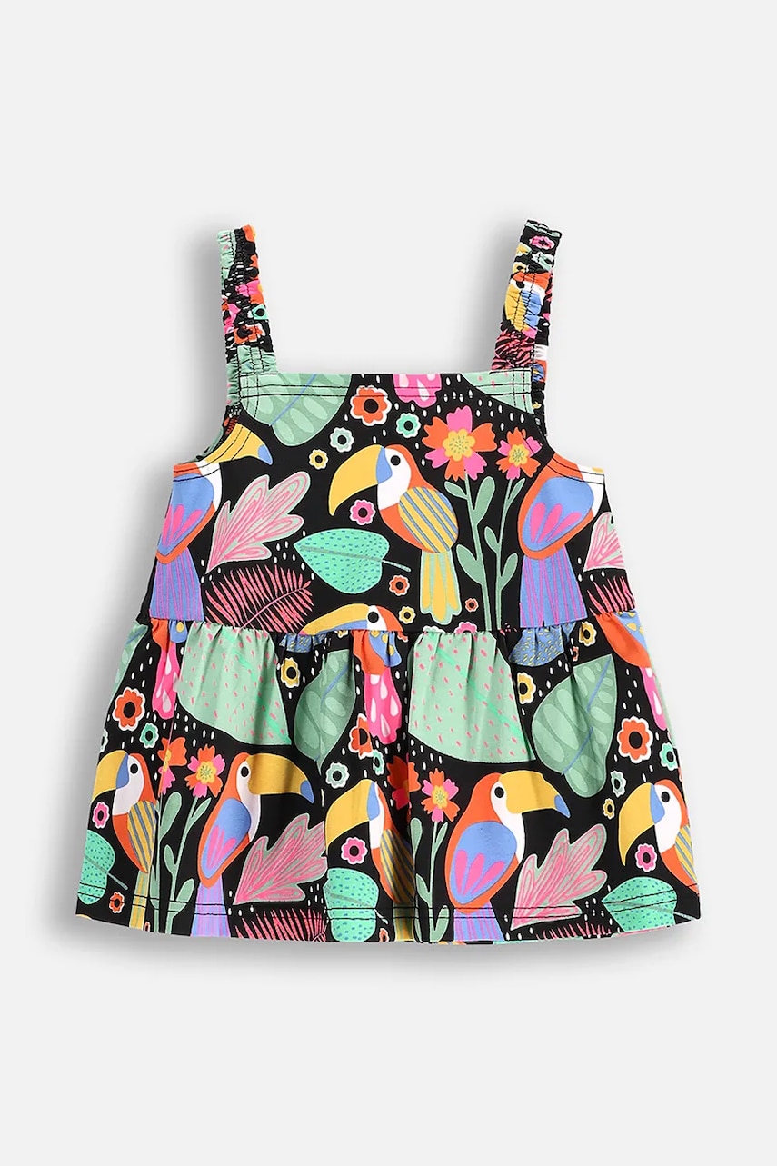 Coccodrillo tricou culoarea negru, TROPICAL STORY GIRL KIDS