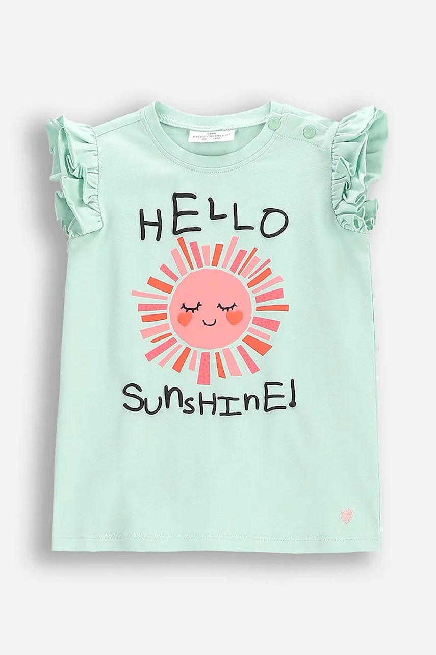Coccodrillo tricou bebe culoarea verde, TROPICAL STORY GIRL NEWBORN