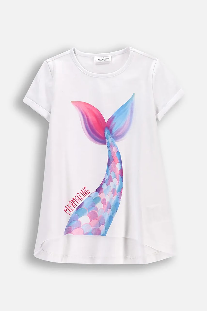 Levně Tričko Coccodrillo bílá barva, INSIDE OCEAN GIRL KIDS