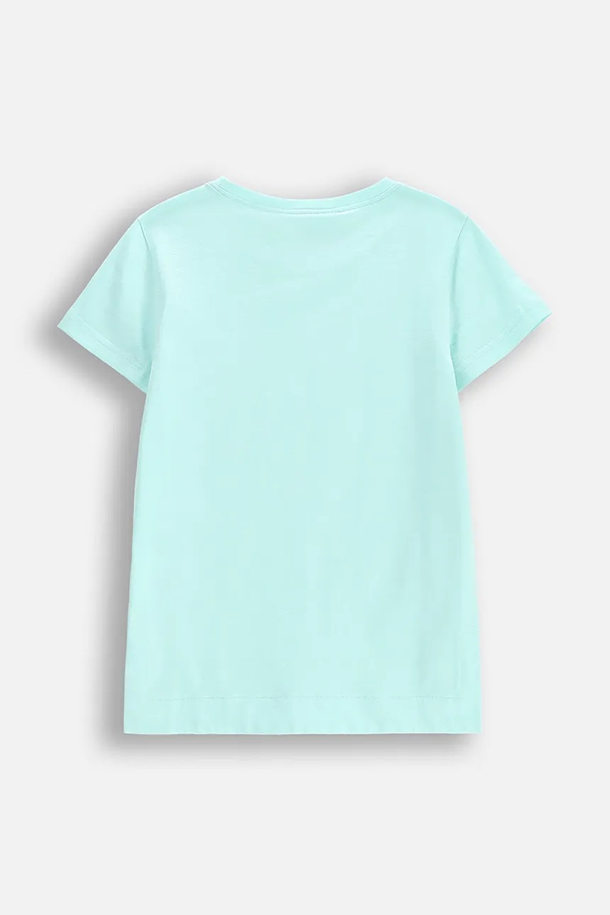 Детская футболка Coccodrillo цвет бирюзовый INSIDE OCEAN GIRL KIDS