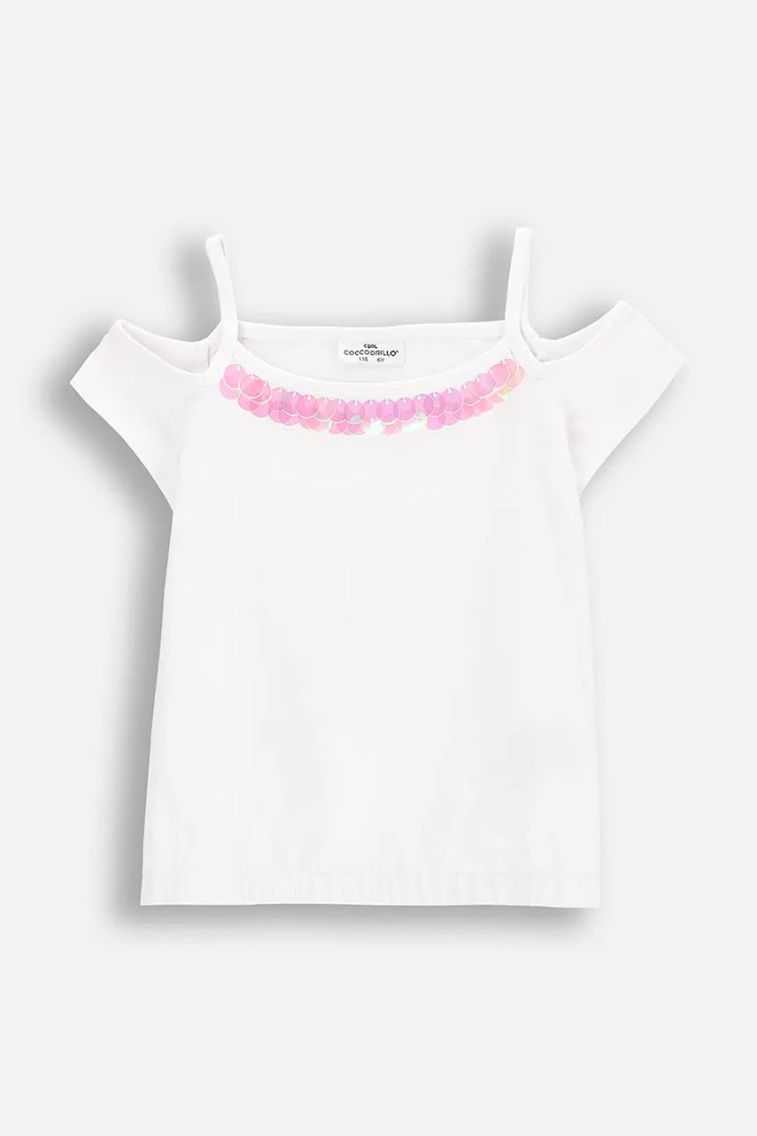 Coccodrillo tricou culoarea alb, INSIDE OCEAN GIRL KIDS